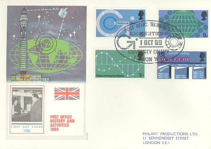 1969-10-01 Post Office Technology Stamps University FDC (842)
