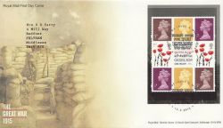 2015-05-14 The Great War Booklet Stamps Winchester FDC (84233)