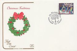 1986-12-02 Christmas Stamp Glastonbury FDC (84327)