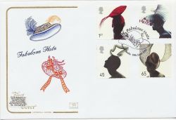2001-06-19 Fabulous Hats Stamps Ascot FDC (84368)