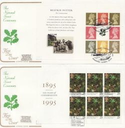 1995-04-25 National Trust Booklet Panes x4 FDC (84397)