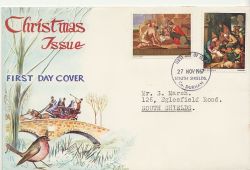 1967-11-27 Christmas Stamps Co Durham FDC (84440)