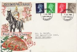 1968-07-01 Definitive Stamps Co Durham FDC (84444)