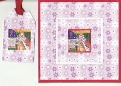 Handmade Christmas Stamp Card & Tag (84500)