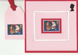 Handmade Christmas Stamp Card & Tag (84509)