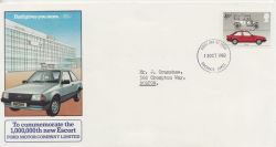 1982-10-13 Ford Escort Stamp Rochdale FDC (84577)