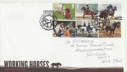 2014-02-04 Working Horses Stamps Horseheath FDC (84586)