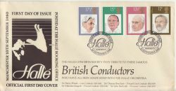 1980-09-10 British Conductors Stamps Halle FDC (84679)