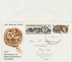 1965-07-19 Parliament Stamps Bristol FDC (84697)
