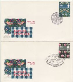 1982-07-23 British Textiles Stamps x4 Mercury SHS FDC (84736)