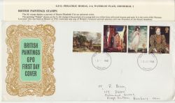 1968-08-12 British Paintings Stamps Oxford FDC (84790)