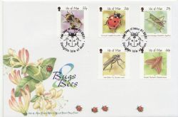 2001-02-01 IOM Bugs & Bees Stamps FDC (84871)