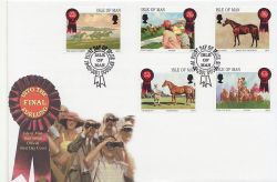 2001-05-18 IOM Manx Derby Horse Stamps FDC (84879)