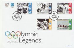 2004-07-01 IOM Olympic Legends Stamps FDC (84908)