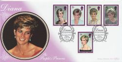 1998-02-03 Diana Stamps Kensington W8 FDC (85114)