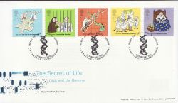 2003-02-25 Secret of Life DNA Stamps Cambridge FDC (85158)