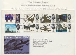 1965-09-13 Battle of Britain Stamps PHOS Bureau EC1 FDC (85360)