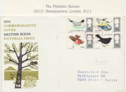 1966-08-08 British Birds Stamps PHOS Bureau EC1 FDC (85381)