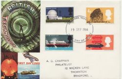 1966-09-19 Technology Stamps PHOS Bradford FDC (85384)
