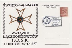 1977-06-26 Polish Army Signals Post Card London (85509)