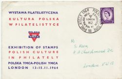 1964-11-14 Polish Culture In Philately YMCA ENV (85644)