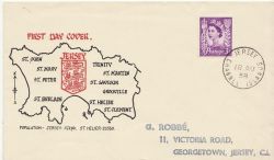 1958-08-18 Jersey Definitive Stamp Jersey s/r cds FDC (85695)