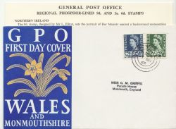 1967-03-01 Wales Definitive Stamps Monmouth cds FDC (85728)