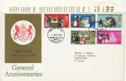 1970-04-01 Anniversaries Stamps BUREAU FDC (85757)