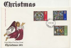 1971-10-13 Christmas Stamps London NW1 FDC (85773)