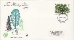 1973-02-28 Tree Planting Year Harrow FDC (85786)