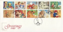 1994-02-01 Greetings Stamps Penn Wolverhampton FDC (85794)