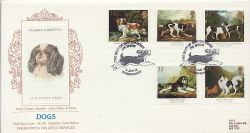 1991-01-08 Dogs Stamps Birmingham PPS 30 FDC (85922)