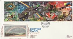 1991-02-05 Greetings Stamps Luckington PPS 30a FDC (85923)