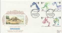 1991-08-20 Dinosaurs Stamps Inverness PPS 35 FDC (85929)