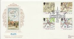 1991-09-17 Maps Stamps Leicester PPS 36 FDC (85930)