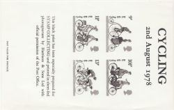 1978-08-02 Cycling Stamps Photogravure Print (86090)
