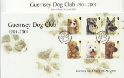 2001-04-26 Guernsey Dog Club Stamps FDC (86113)