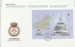 2003-04-10 Guernsey HMS Guernsey M/S Stamp FDC (86124)