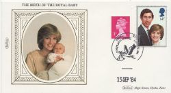 984-09-15 birth of the Royal Baby London silk Souv (86153)