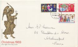 1969-11-26 Christmas Stamps Chelmsford FDC (86161)