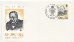 1974-07-31 Jersey Churchill Centenary FDC (86195)
