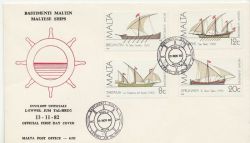 1982-11-13 Malta Ships Stamps FDC (86216)