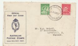 1937-05-10 Australia Coronation Stamps FDC (86280)