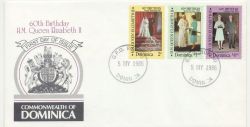 1986-05-05 Dominica Queens 60th Birthday FDC (86318)