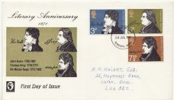 1971-07-28 Literary Anniversaries Plymouth FDC (86417)