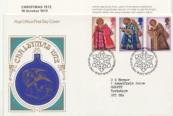 1972-10-18 Christmas Stamps Bureau FDC (86440)
