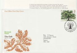1973-02-28 British Trees Bureau FDC (86456)