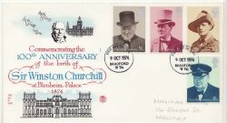 1974-10-09 Churchill Stamps Bradford FDC (86462)