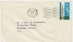 1965-10-25 Post Office Tower Stamp Used on Cover (86526)