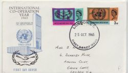 1965-10-25 United Nations Stamps Phos London EC FDC (86529)